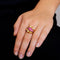 Bague 61 Bague Tank en or rose et rubis de synthèse 58 Facettes