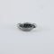 Bague 54 Bague en or blanc 750 pavée de diamants noirs et blancs 58 Facettes