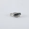 Bague 54 Bague en or blanc 750 pavée de diamants noirs et blancs 58 Facettes