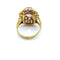 Bague 49.5 Bague vintage en or jaune 18 carats, pierre rose synthèse 58 Facettes
