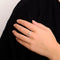 Bague 59 Alliance - Bague en or blanc 750 sertie de diamants 58 Facettes