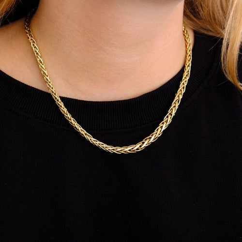 Collier Collier maille palmier en or 750 58 Facettes