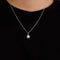 Collier Pendentif sur chaîne en or blanc 18 carats et diamants 58 Facettes