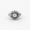 Bague 55 Bague dôme en or blanc 750 sertie de diamants 58 Facettes