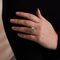 Bague 55 Bague dôme en or blanc 750 sertie de diamants 58 Facettes