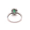 Bague 56 Marguerite - Bague en or blanc avec émeraude et diamants 58 Facettes