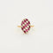 Bague 50 Art déco - Bague arlequin en or jaune, or blanc, diamants et rubis 58 Facettes