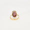 Bague 50 Art déco - Bague arlequin en or jaune, or blanc, diamants et rubis 58 Facettes