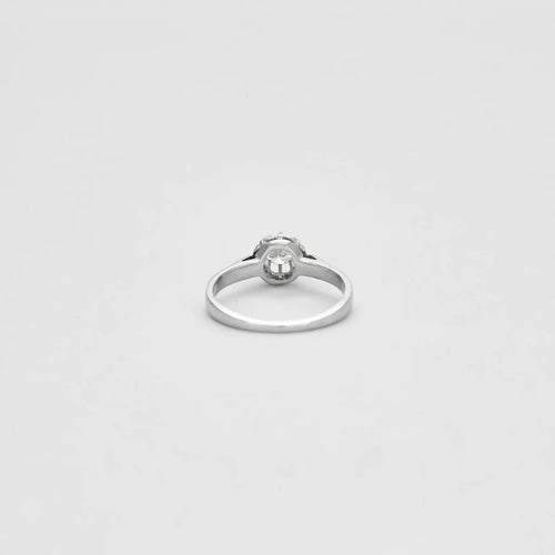 Bague 49 Bague solitaire en or blanc 18K avec diamant 0,18 ct 58 Facettes
