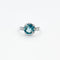 Bague 50 Bague ancienne - Topaze bleue London Blue et diamants en or blanc 58 Facettes