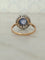 Bague 54 Bague Pompadour ancienne en or 750, saphir cabochon et diamants 58 Facettes