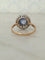 Bague 54 Bague Pompadour saphir cabochon et diamants en or jaune et or blanc 58 Facettes