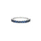 Bague 54 Demi-alliance - Bague en or blanc 750 sertie de saphirs 58 Facettes