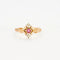 Bague 55.5 Bague ancienne rubis et diamants en or rose 18 carats 58 Facettes