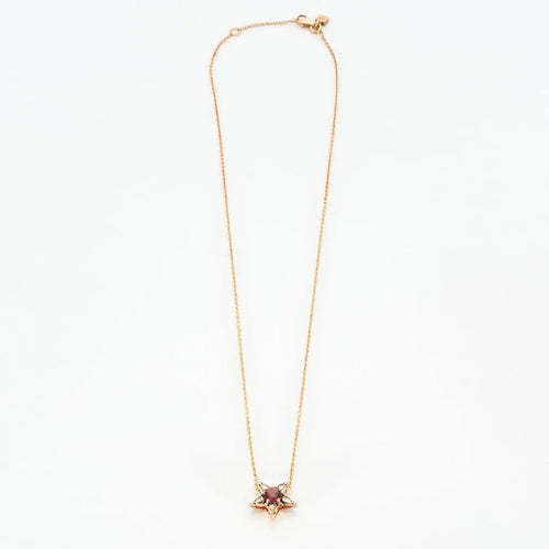 Collier Selim Mouzannar Istanbul - Collier étoile en or rose, tourmaline et diamants 58 Facettes