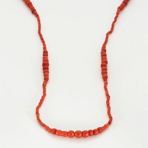 Collier Collier sautoir en corail méditerranéen avec fermoir en or jaune 750 58 Facettes