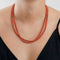 Collier Collier deux rangs en corail méditerranéen 58 Facettes