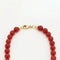 Collier Collier boules de corail rouge méditerranéen en or jaune 18 carats 58 Facettes