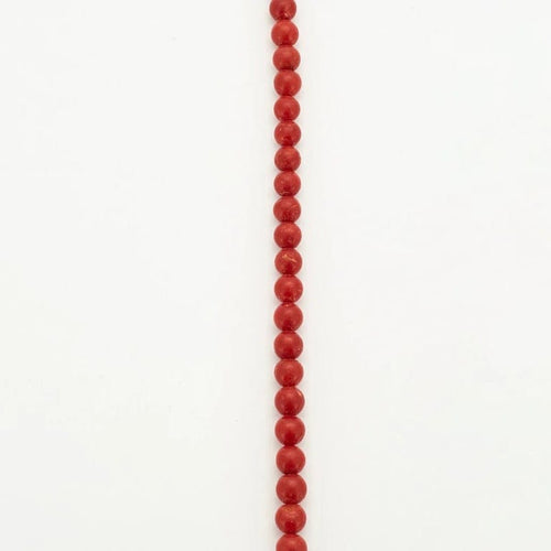 Collier Collier boules de corail rouge méditerranéen en or jaune 18 carats 58 Facettes