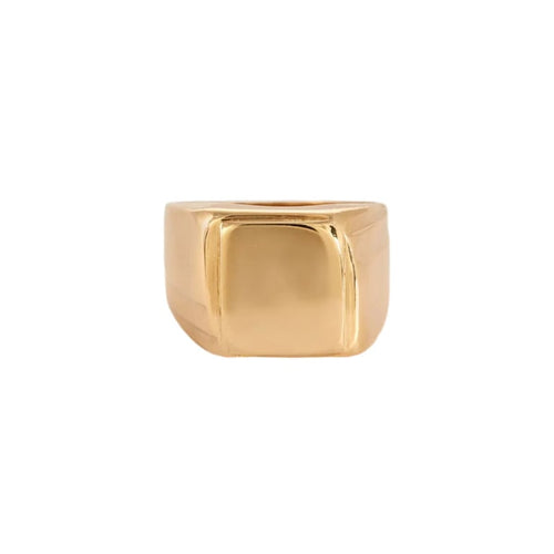 Bague 67 Chevalière homme en or jaune 750 58 Facettes