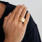 Bague 67 Chevalière homme en or jaune 750 58 Facettes