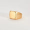Bague 67 Chevalière homme en or jaune 750 58 Facettes