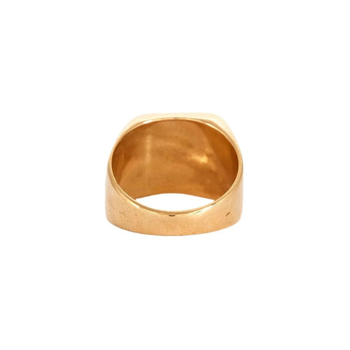 Bague 67 Chevalière homme en or jaune 750 58 Facettes