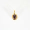Pendentif Pendentif ancien en or jaune 18 ct, grenat cabochon et diamants 58 Facettes