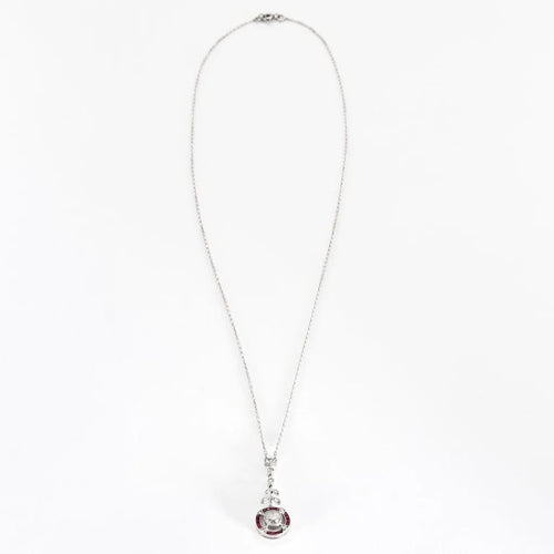 Collier Collier Belle Époque en or blanc 18 ct et diamants 58 Facettes