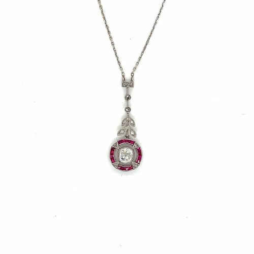 Collier Collier Belle Époque en or blanc 18 ct et diamants 58 Facettes