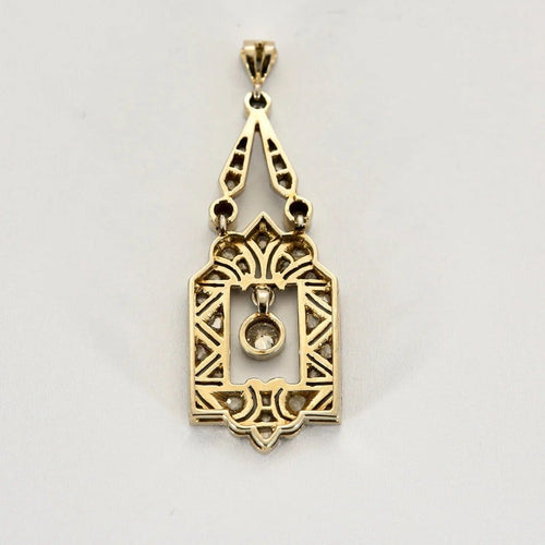 Pendentif Art déco - Pendentif en or jaune et blanc et diamants 58 Facettes