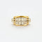Bague 44 Tank - Bague pont en or jaune, platine et diamants 58 Facettes
