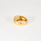 Bague 54.5 Bague godron en or jaune 18 ct sertie d’une opale 58 Facettes
