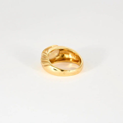 Bague 54.5 Bague godron en or jaune et opale arlequin 58 Facettes