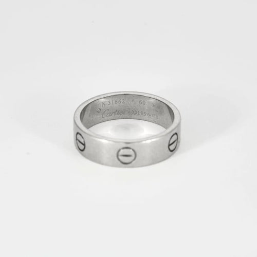 Bague 60 Cartier Love - Alliance en or blanc 18 carats 58 Facettes