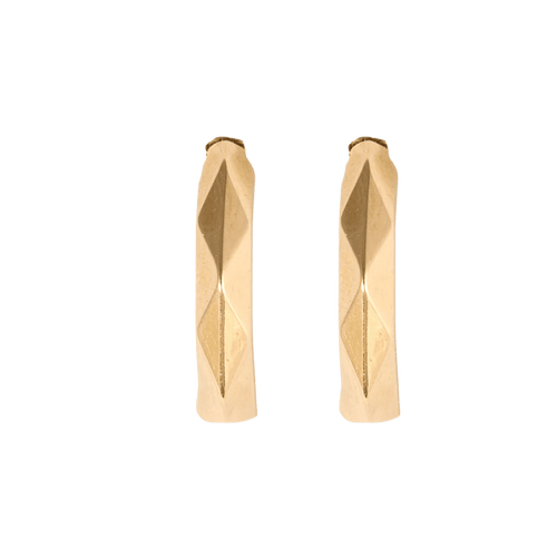 Boucles d'oreilles Créoles facettées en or rose 18 ct 58 Facettes