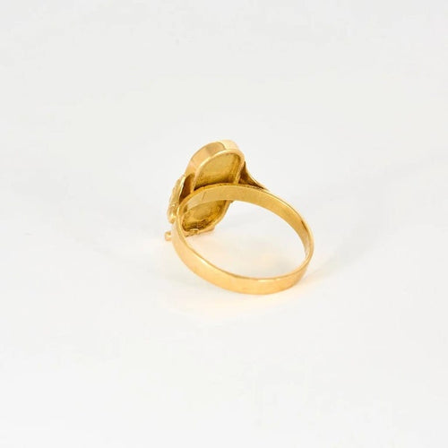 Bague 56.5 Bague cartouche égyptien en or jaune 58 Facettes