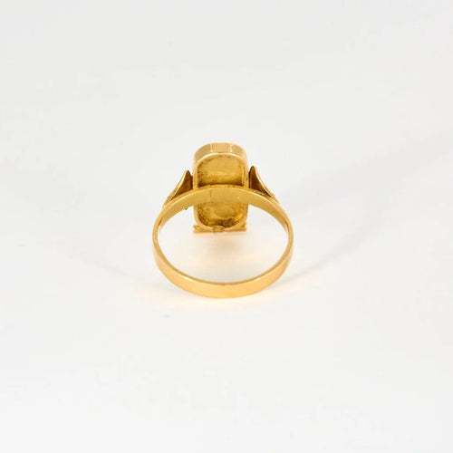 Bague 56 Bague cartouche égyptien en or jaune 58 Facettes