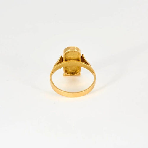 Bague 56.5 Bague cartouche égyptien en or jaune 58 Facettes