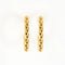 Boucles d'oreilles Créoles maille palmier en or jaune 18 ct 58 Facettes