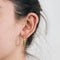 Boucles d'oreilles Créoles maille palmier en or jaune 18 ct 58 Facettes