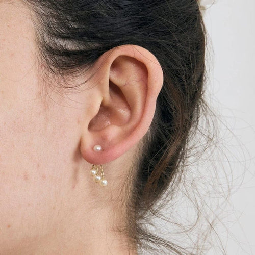 Boucles d'oreilles Boucles d’oreilles - Perles en or jaune 750 58 Facettes
