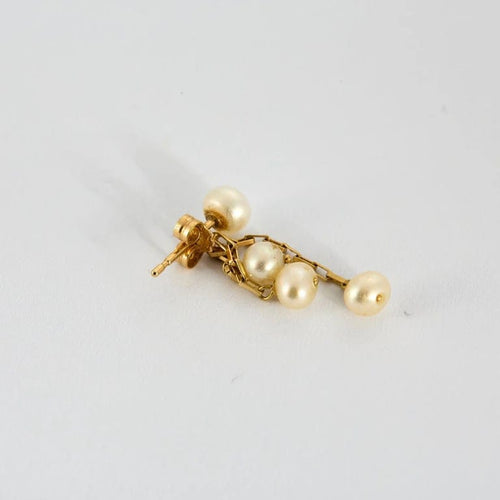 Boucles d'oreilles Boucles d’oreilles - Perles en or jaune 750 58 Facettes