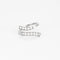 Bague 52 Bague vague en or blanc 18 ct et platine, diamants 58 Facettes