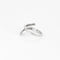 Bague 52 Bague vague en or blanc 18 ct et platine, diamants 58 Facettes