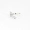 Bague 52 Bague vague en or blanc 18 ct et platine, diamants 58 Facettes