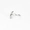 Bague 52 Bague vague en or blanc 18 ct et platine, diamants 58 Facettes