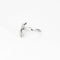 Bague 52 Bague vague en or blanc 18 ct et platine, diamants 58 Facettes