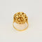 Bague 57 Bague dôme tourbillon en or jaune 750 sertie d’agates vertes 58 Facettes