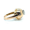 Bague 52 Bague boule Art déco en or jaune 750 et platine, diamants 58 Facettes